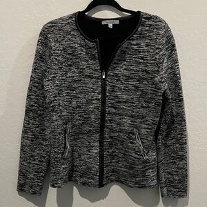 Classiques Entier Black XL Merino Wool zippered Cardigan